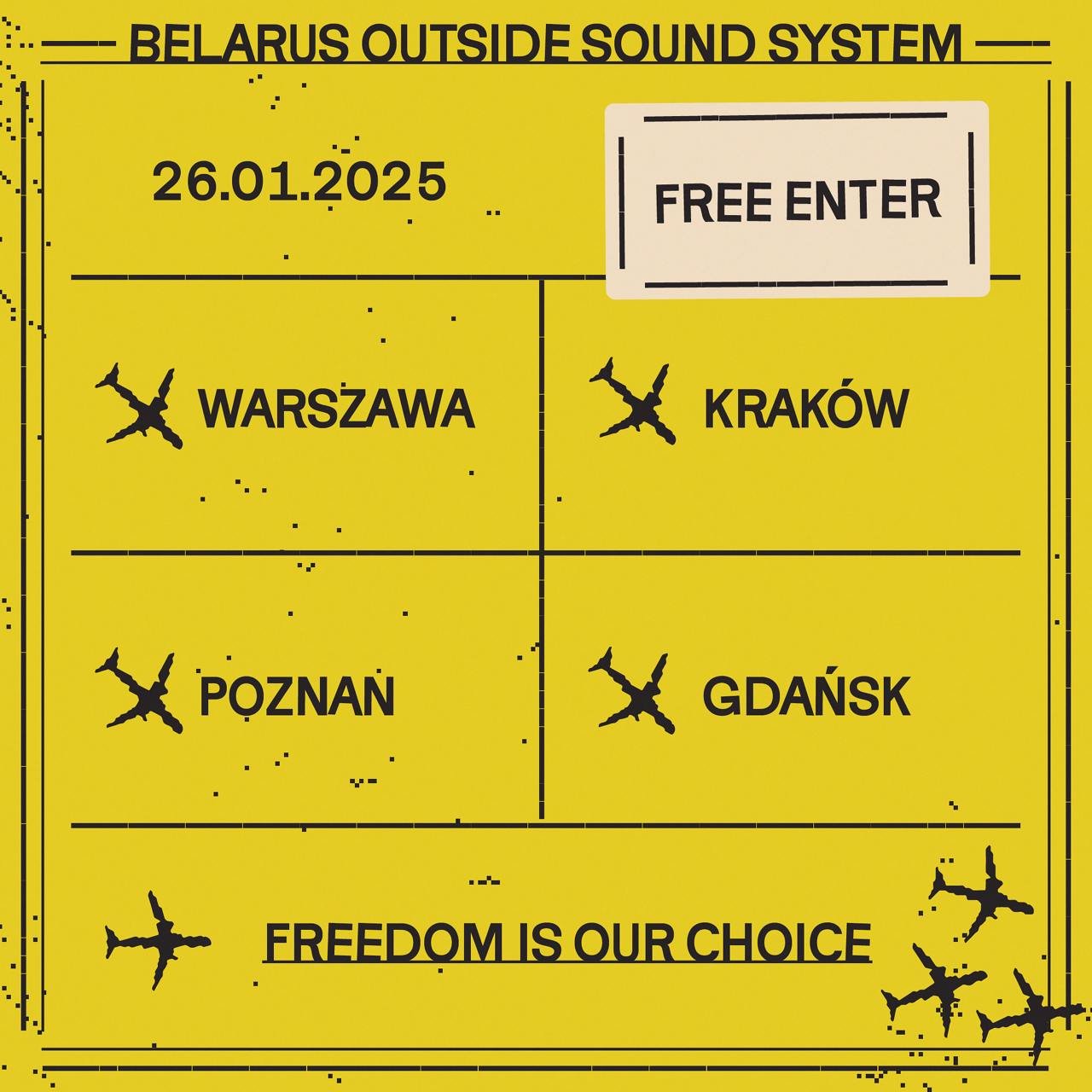 Музычныя фестывалі Belarus Outside Sound System у чатырох гарадах Польшчы